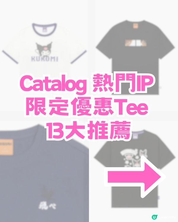 Catalog 網店熱門IP優惠攻略！Tee低至$69起!!  KUROMI/排球少年/Chiikawa