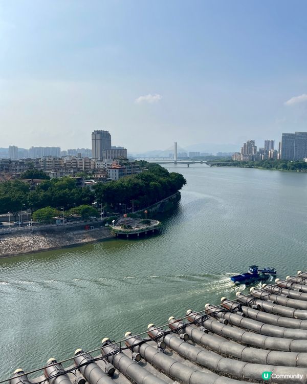 企喺900年歷史嘅合江樓上,東江同水東街一次過收晒入眼簾 🌊...