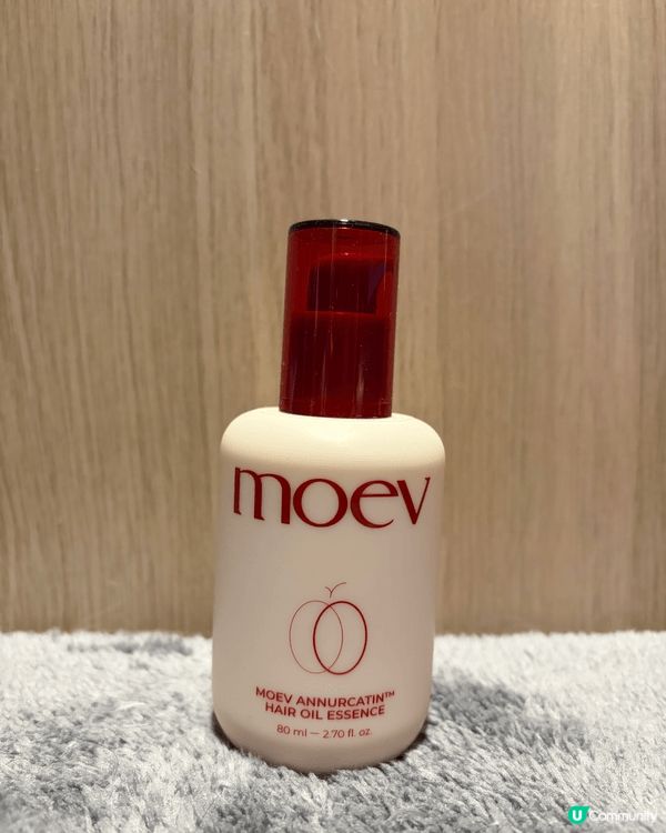 圖一為韓國品牌moev的香氣護髮油，質地不會太油膩，有獨特嘅...
