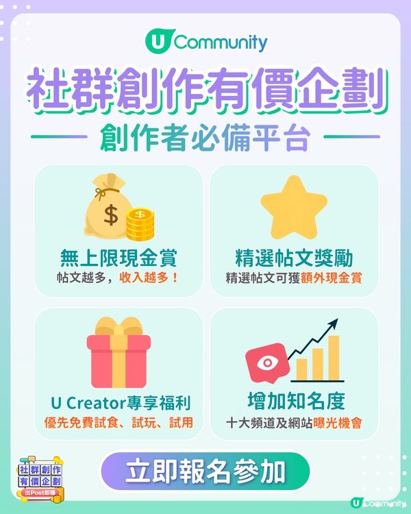 【出 Post 即賺現⁠金⁠賞🔥】揭秘U Creator的真實收入！