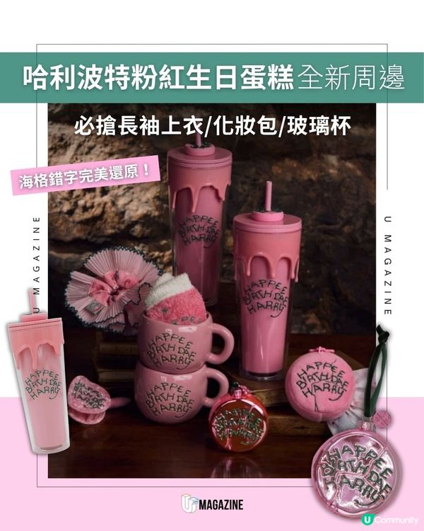 東京影城「海格手作風蛋糕」周邊開賣！粉綠撞色、經典錯字完美還原！