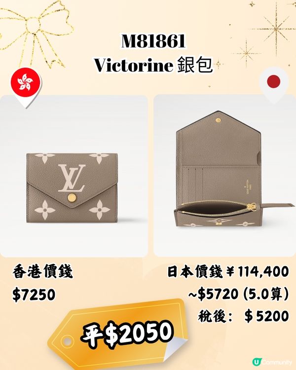 日本LV銀包平超過3千! 10款港日價錢對比~日圓5算超抵買！