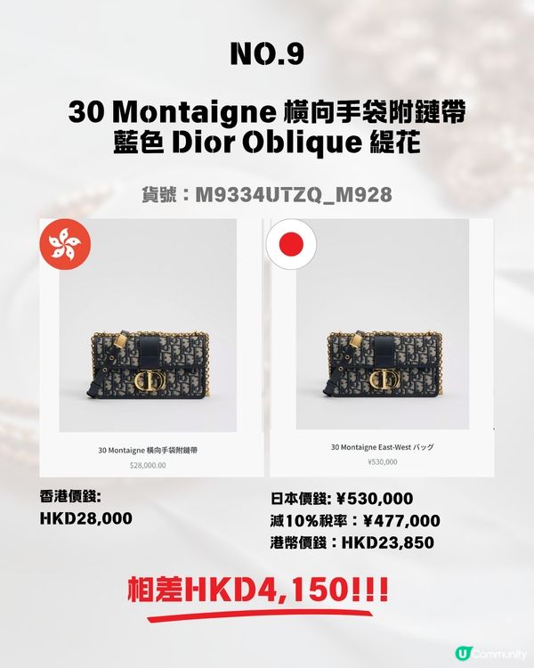 日本買DIOR超抵😍即睇12款手袋日圓匯率價格比較✨最高慳超過$8600⁉️