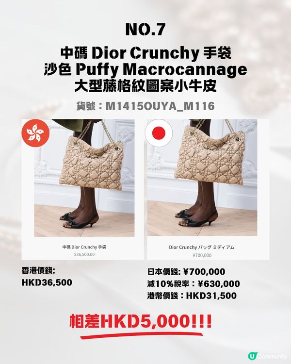 日本買DIOR超抵😍即睇12款手袋日圓匯率價格比較✨最高慳超過$8600⁉️