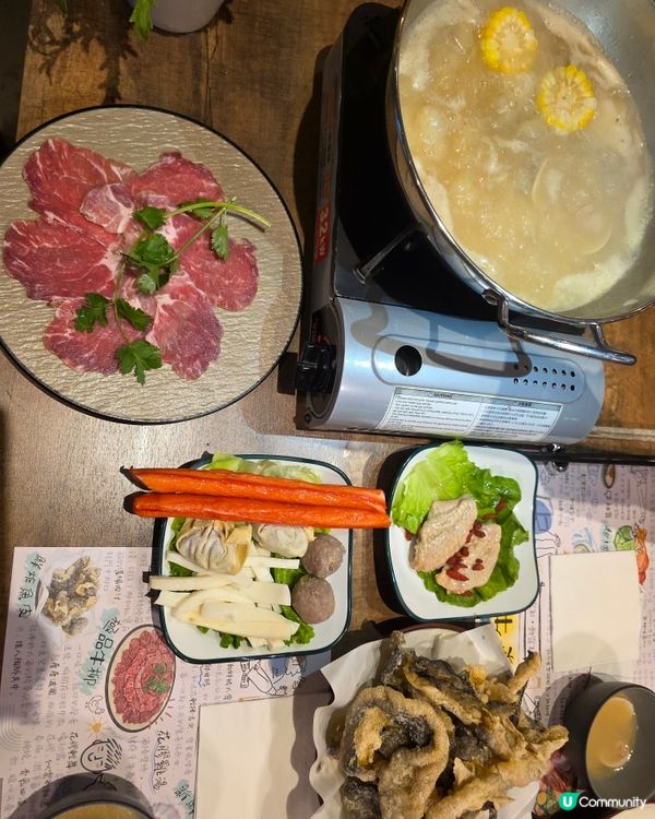 好吃豬骨湯牛肉打邊爐