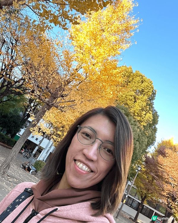 天郎氣清既日本東京，加上出現在秋天既金黃銀杏樹，形成美艷畫面...