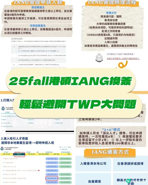 25fall港碩換IANG簽全流程！輕鬆避開TWP大坑 😭