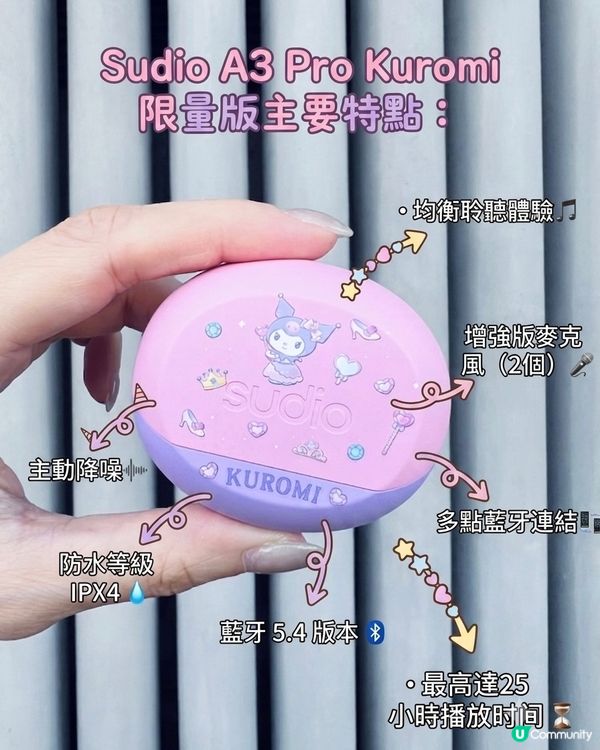 可愛耳機💖瑞典Sudio Kuromi香港限定！