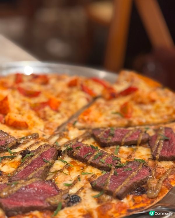 啓德「半牛半龍蝦」薄餅😍🍕