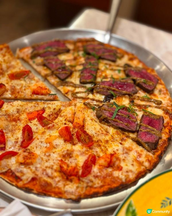啓德「半牛半龍蝦」薄餅😍🍕