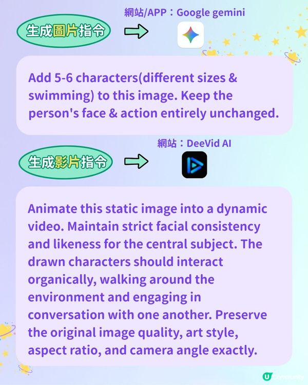 【破次元合照🪄】用Gemini生成同卡通人物嘅合照！