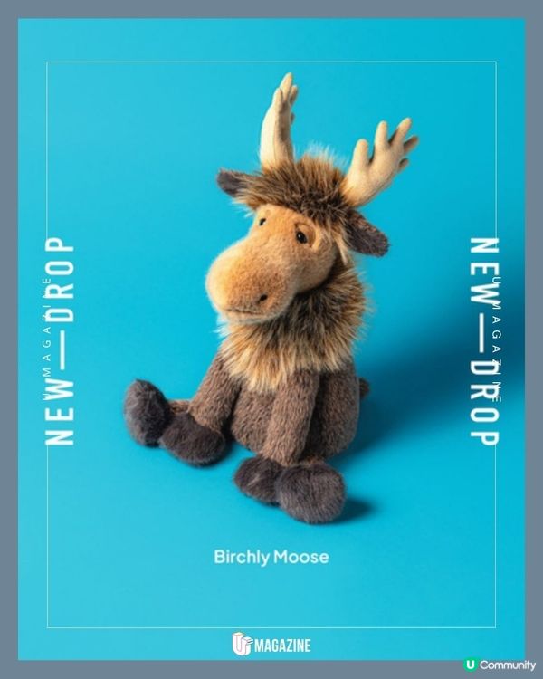 加拿大限定新款!Jellycat 駝鹿亮相！自帶天然呆！超蓬鬆毛髮與絨毛鹿角                                                    
