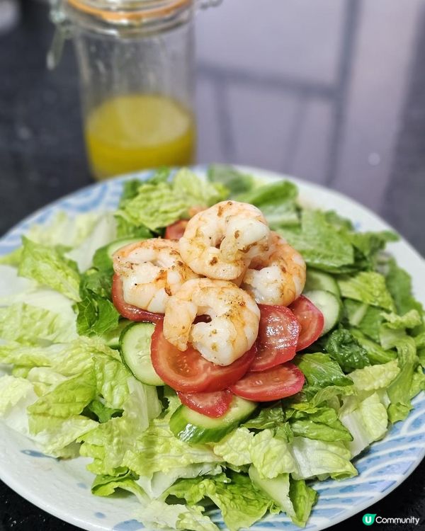 🥗【夏日輕食天花板】15分鐘解鎖大廚級「鮮蝦檸檬橄欖油沙律」✨