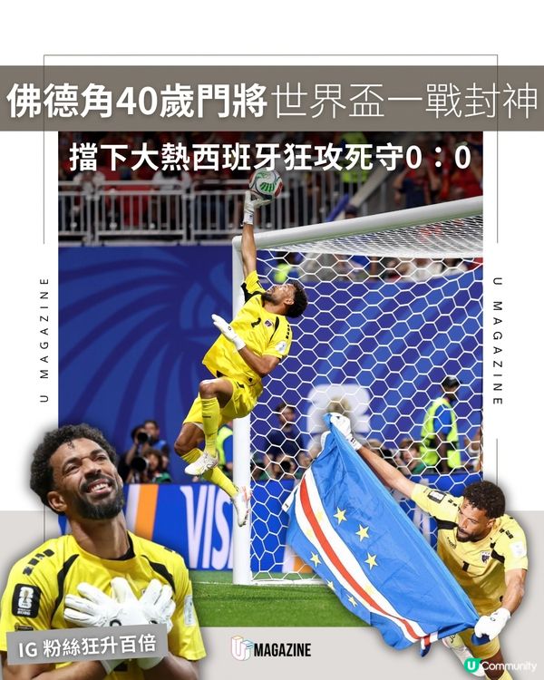 世界盃最懸殊的0:0！佛德角40歲老將7次撲救逼平西班牙                                                    