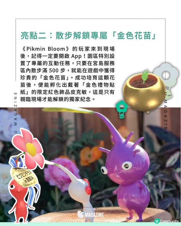 日本唯一「皮克敏露臺」規模大5倍！做任務拎限定金色花苗                                                    