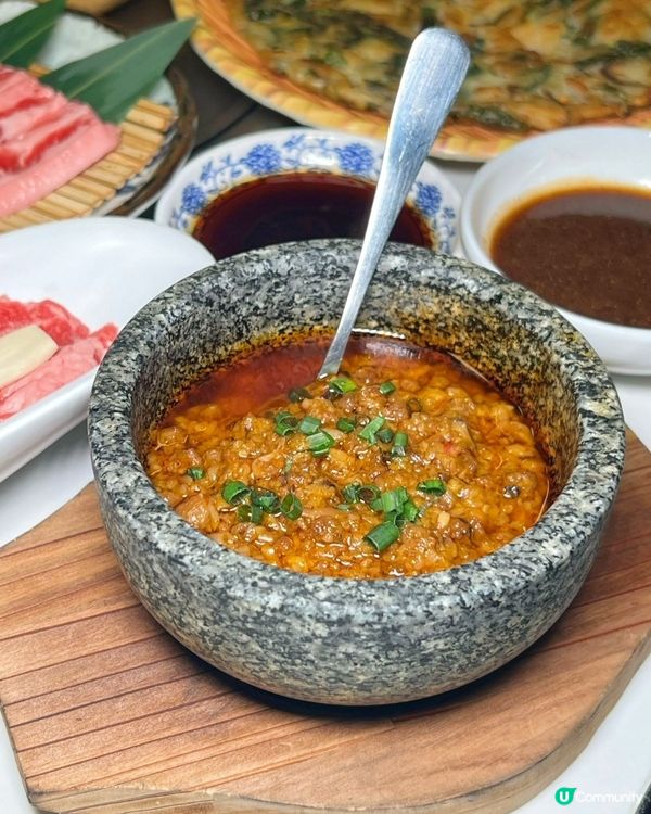 靈魂牛肉醬無限續！虎丸燒肉嘅米飯、生菜隨便加！