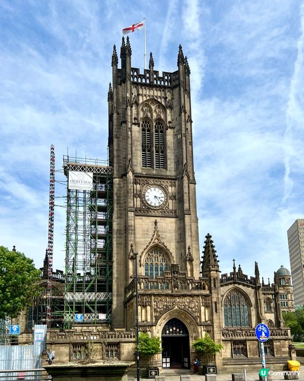 『英國』曼徹斯特古老教堂⛪️管風琴聲震撼迴盪