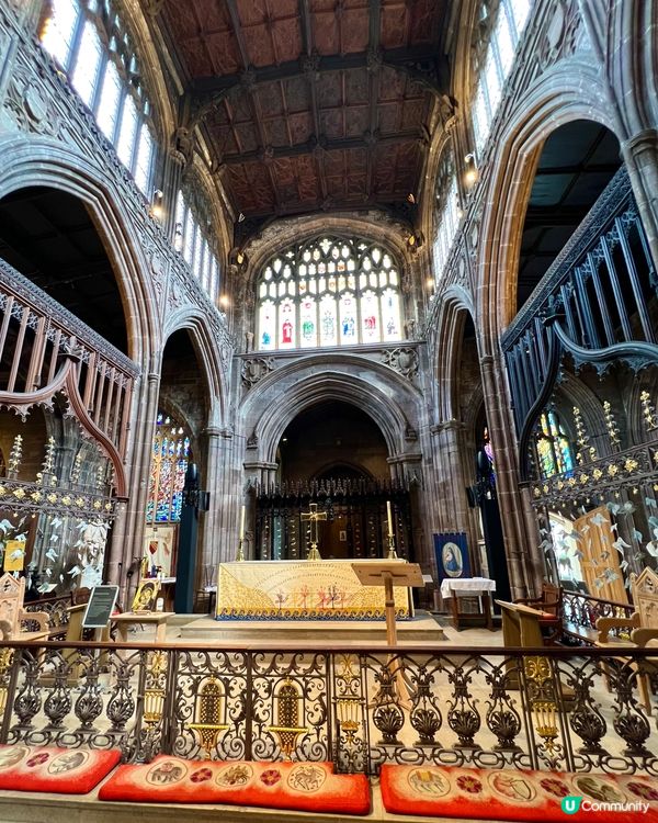 『英國』曼徹斯特古老教堂⛪️管風琴聲震撼迴盪