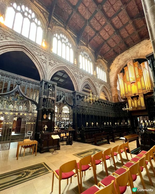 『英國』曼徹斯特古老教堂⛪️管風琴聲震撼迴盪