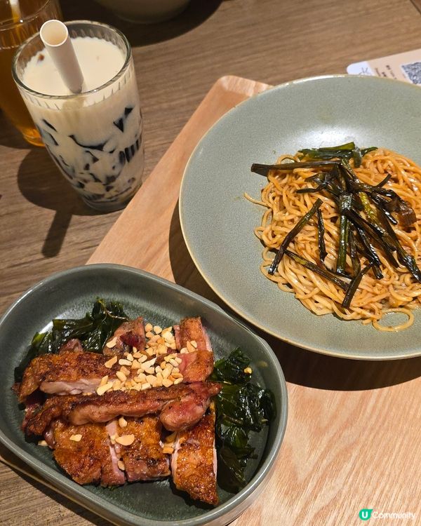黃金雞扒葱油撈麵 🤤💯