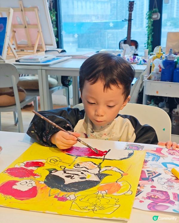 湯圓仔畫畫初體驗！🖍️💯