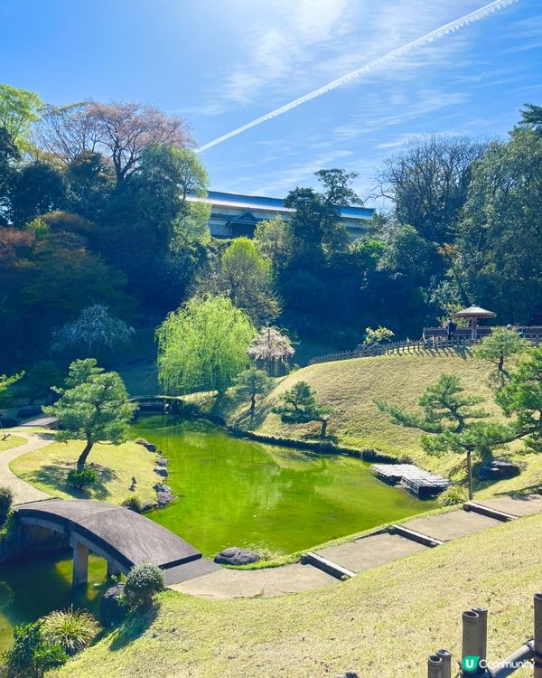 無縫直通！金澤城下水面如鏡的日式庭園🌿✨