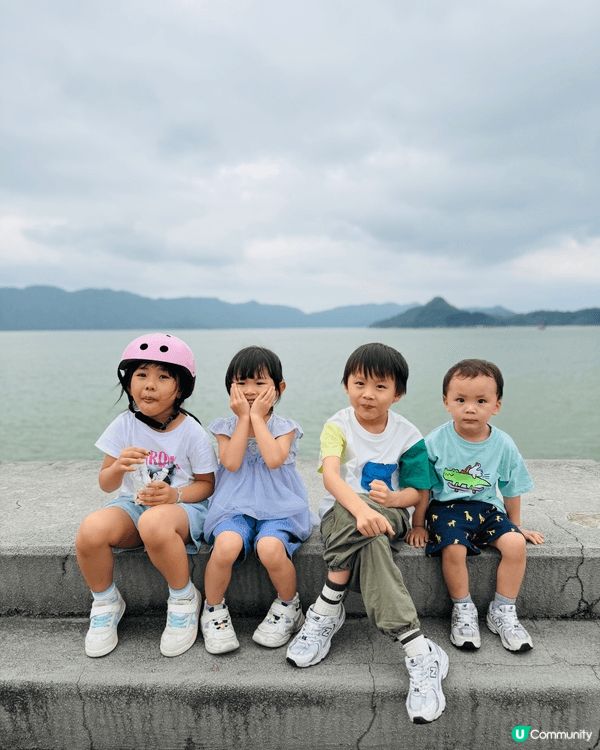 夏天必去沙灘同踩單車，天氣十分好，小朋友玩得亦十分開心😃