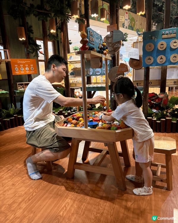 近期去了深圳木育森林，鄰近世界之窗，遊樂設施以木製為主，空中...
