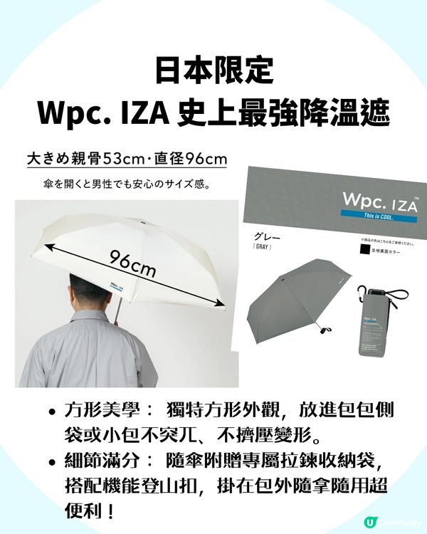 日本Wpc.史上最強降溫遮「移動式冷氣」！官方聲稱激降 22.2°C                                        