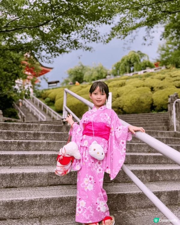 日本大阪清水寺，當地可以租借和服，配合和服裝到清水寺打卡，遊...