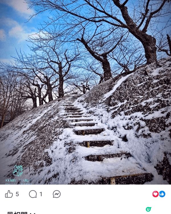 冬日的五陵郭公園，陪著飄雪及陣陣寒意，有着說不出的浪漫！