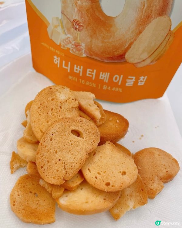 韓國大熱零食🇰🇷蜜糖牛油貝果脆片🍯幾多卡路里
