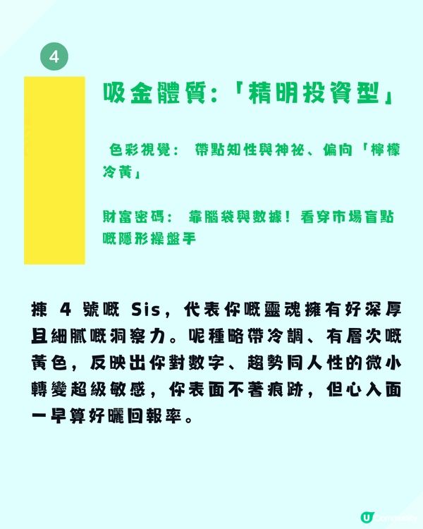 【色彩心理測驗】一眼看穿你嘅「天生吸金體質」！看圖憑直覺選出：邊隻先係你心目中「真正嘅黃色」？                                                    