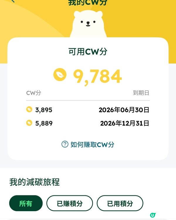 提提大家Carbon Wallet 積分6月到期啦