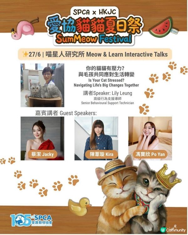 SPCA x HKJC 愛協貓貓夏日祭