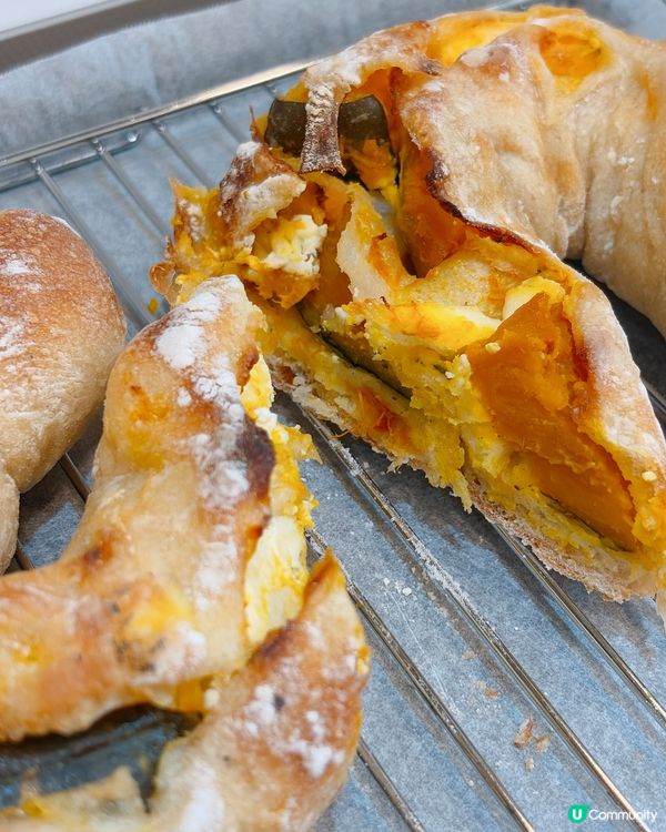 🔥大熱足料麵包店🎃南瓜忌廉芝士包🥖超重手