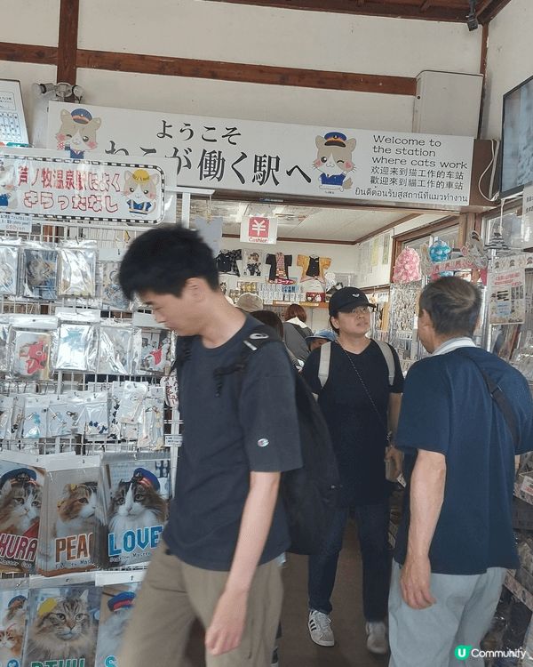 位於蘆之牧溫泉駅的貓站長，無論大小朋友，見到可愛的貓咪公仔，...
