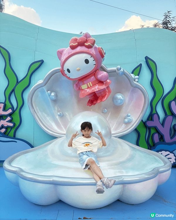 海洋公園有Sanrio主題佈置，啱晒鐘意玉桂狗嘅囡囡，互動遊...