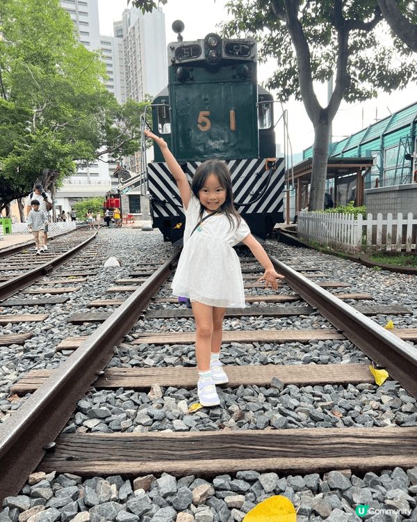 大埔火車博物館，可帶小朋友參觀以前的火車，拍照都好靚