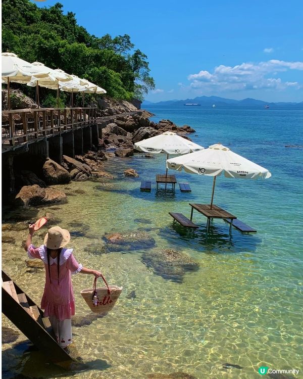 深圳新開水上Cafe🏝️必打卡水中餐桌座位! 一秒置身「馬爾代夫」