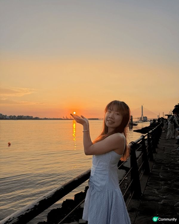 淡水的日落也太美了！🌅