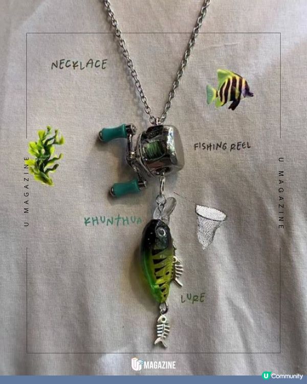 釣魚捲線器變身造型頸鏈｜ 客製化預訂！還原真實轉動收線                                                    