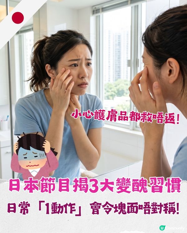 🚨日本節目揭3大變醜日常惡習！「1動作」會加深眼紋黑眼圈😱附盆骨傾斜自測