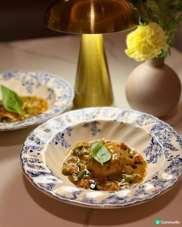 必食米芝蓮主廚三黃雞+北海道帶子ravioli+甜品