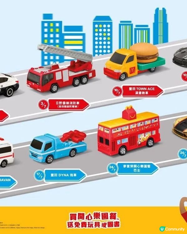 嘩～～香港麥當勞終於有 Tomica 🚗
