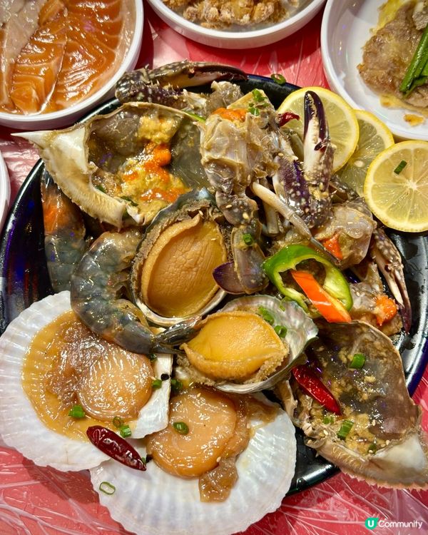 $298醬油蟹放題🦀無限任食海鮮炸雞排骨湯💕