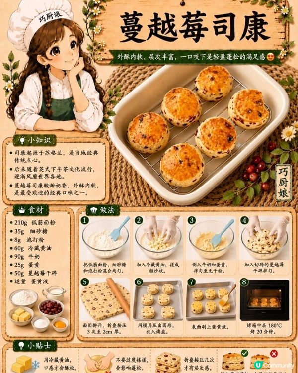 蔓越莓司康