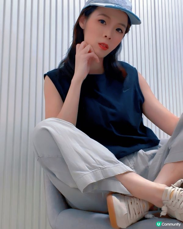 一雙奶油杏色顯瘦好搭！👟✨（附7天穿搭）
