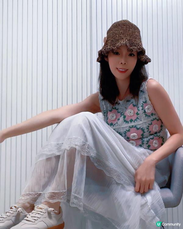 一雙奶油杏色顯瘦好搭！👟✨（附7天穿搭）