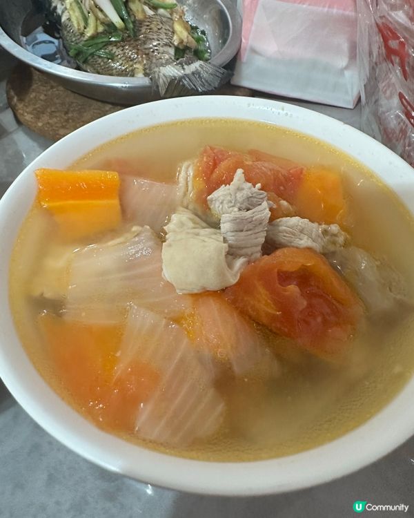 今晚晚餐亞媽煮嘅餸